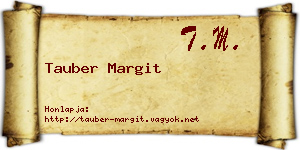 Tauber Margit névjegykártya